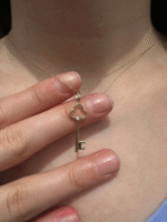 14 Ayar Altın Sade Anahtar Kolye Ucu 184 - Görsel 4