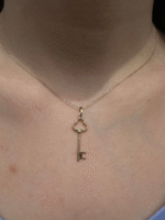 14 Ayar Altın Sade Anahtar Kolye Ucu 184 - Görsel 3