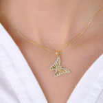 14 Ayar Altın Kelebekli Kolye Ucu 244