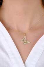 14 Ayar Altın Kelebekli Kolye Ucu 244