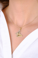 14 Ayar Altın Kelebekli Kolye Ucu 244 - Görsel 3