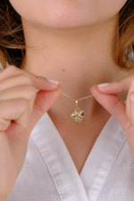 14 Ayar Altın Yonca Kolye Ucu 235 - Görsel 5