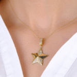 14 Ayar Altın Taşlı Yıldız Kolye Ucu 236