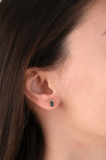 14 Ayar Altın Yeşil Taşlı Damla Küpe 187