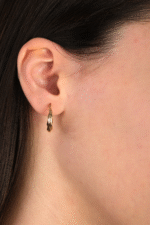 14 Ayar Altın Burgu Desen Halka Küpe 87 - Görsel 2