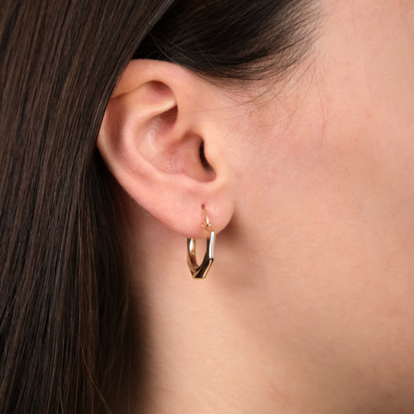 14 Ayar Altın Halka Küpe 88