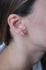 14 Ayar Dörtgen Desen Halka Küpe 464 - Görsel 2