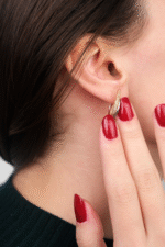 14 Ayar Altın Halka Küpe 321 - Görsel 2