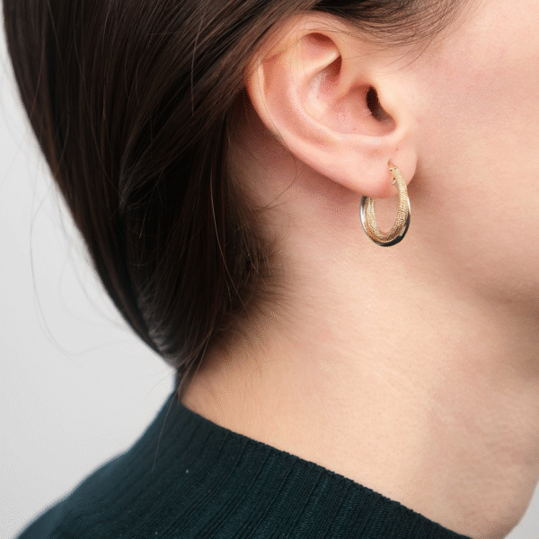 14 Ayar Altın Halka Küpe 321