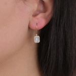 14 Ayar Altın Baget Sallantılı Küpe 76