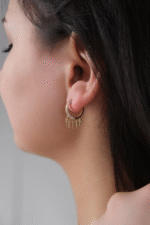 14 Ayar Altın Çizgi Sallantılı Küpe 226