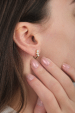 14 Ayar Altın Taşlı Küpe 31 - Görsel 2