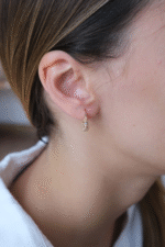 14 Ayar Altın Dorika Toplu Halka Küpe 549