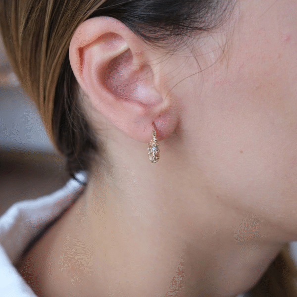 14 Ayar Altın Dorika Toplu Halka Küpe 549