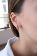 14 Ayar Altın Dorika Toplu Halka Küpe 549 - Görsel 2