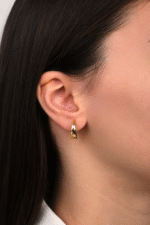 14 Ayar Altın Halka Küpe 191 - Görsel 2