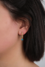 14 Ayar Altın Göz Sallantılı Gurmet Küpe 47 - Görsel 2