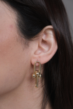 14 Ayar Altın T Küpe 598