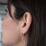 14 Ayar Altın Taşlı T Küpe 597