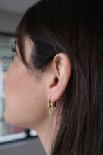 14 Ayar Altın Taşlı T Küpe 597