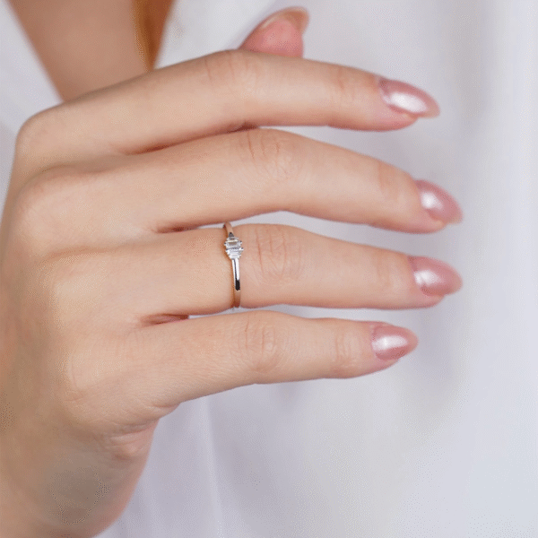 14 Ayar Beyaz Altın Yüzük 564