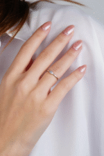 14 Ayar Beyaz Altın Yüzük 564 - Görsel 3