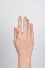 14 Ayar Altın Yuvarlak Taşlı Yüzük 103 - Görsel 3