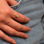 14 Ayar Altın Yuvarlak Taşlı Yüzük 103