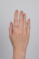 14 Ayar Altın Taşlı Çivi Yüzük 95 - Görsel 3