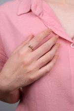 14 Ayar Altın Taşlı Çivi Yüzük 95 - Görsel 2