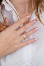 14 Ayar Altın Taşlı Kalp Yüzük 563 - Görsel 3