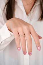 14 Ayar Rose Altın Taşlı Yüzük 129 - Görsel 3