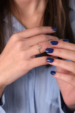 14 Ayar Altın Taşlı Çiçek Yüzük 242 - Görsel 3