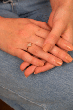 14 Ayar Altın Taşlı Minimal Yüzük 98 - Görsel 4