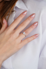 14 Ayar Beyaz Altın Yüzük 575 - Görsel 3