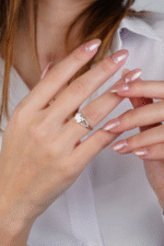 14 Ayar Beyaz Altın Yüzük 575