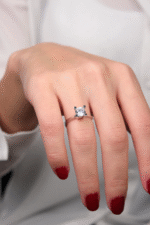 14 Ayar Beyaz Altın Tektaş Yüzük 153