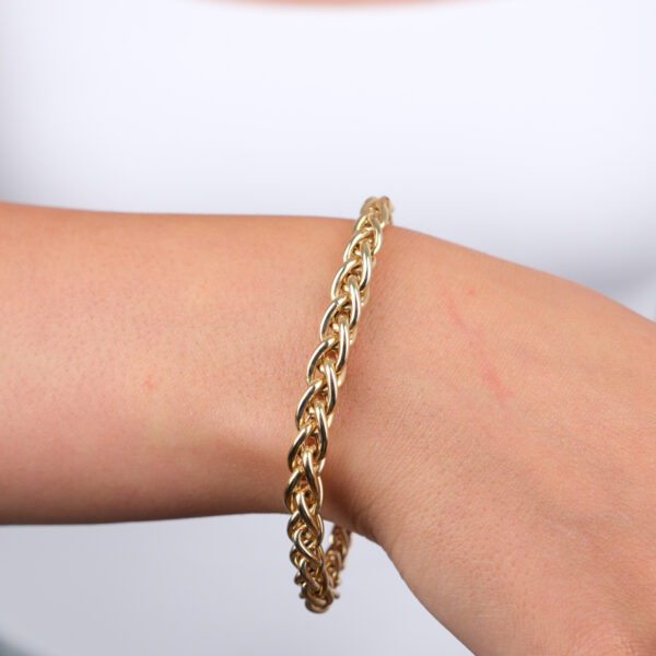 14 Ayar Altın Cetaş Örgü Zincir Bileklik 471