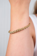 14 Ayar Altın Cetaş Örgü Zincir Bileklik 471 - Görsel 3