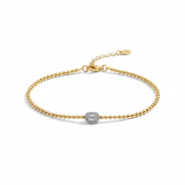 14 Ayar Altın Baget Bileklik 34