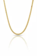 14 Ayar Altın Balıksırtı Zincir Kolye 485