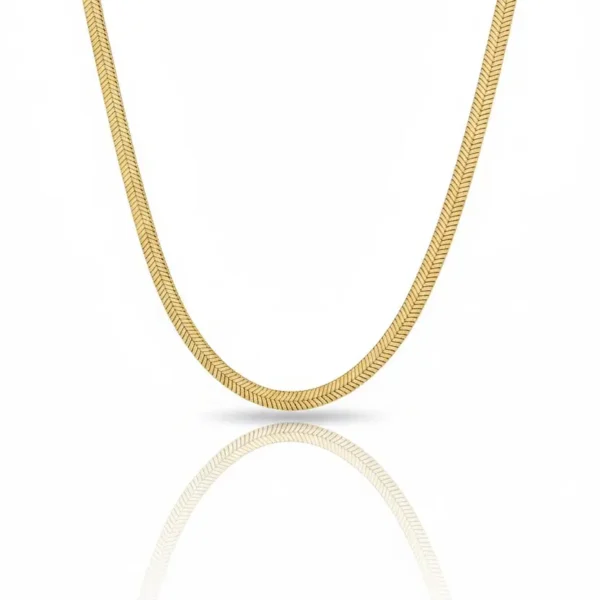 14 Ayar Altın Balıksırtı Zincir Kolye 485