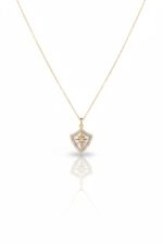 14 Ayar Altın Sedefli Rozet Kolye 441