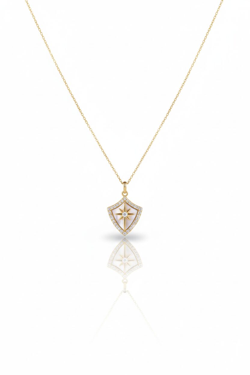 Gemini_Generated_Image_t3w4xat3w4xat3w4.jpg 14 Ayar Altın Sedefli Rozet Kolye 441 - Görsel 1