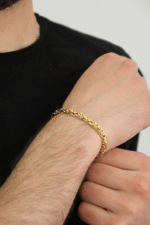 14 Ayar Altın Erkek Kral Zincir Bileklik 394