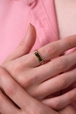 14 Ayar Altın Yeşil Taşlı Yüzük 164