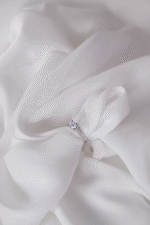 14 Ayar Beyaz Altın Tektaş Yüzük 171 - Görsel 3