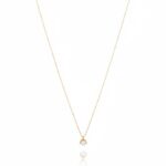 14 Ayar Altın Beyaz Boncuk Kolye 356