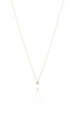 14 Ayar Altın Beyaz Boncuk Kolye 356