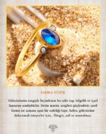 14 Ayar Altın Safira Yüzük 931 - Görsel 3